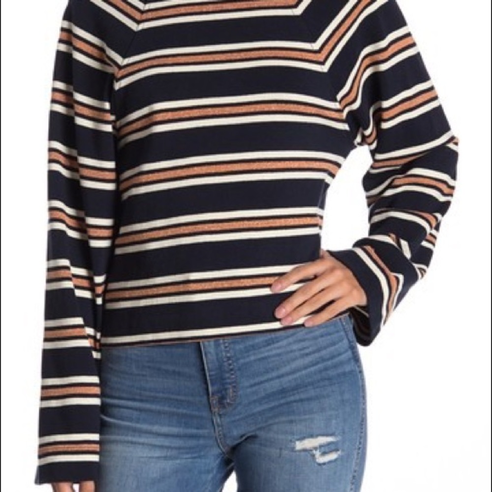 4/$25 🌈 NWT Madewell Metallic Stripe Top